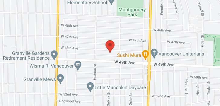 map of 1196 W 48TH AVENUE
